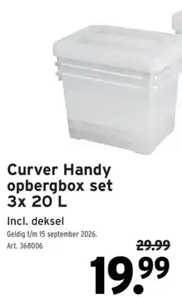 GAMMA Curver handy opbergbox set aanbieding