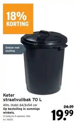 GAMMA Keter straatvuilbak aanbieding