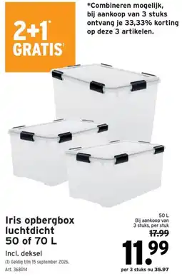 GAMMA Iris opbergbox luchtdicht aanbieding