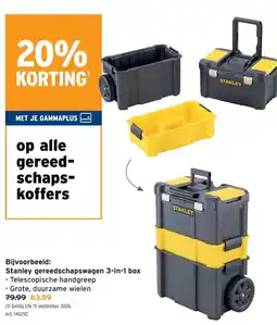 GAMMA Stanley gereedschapswagen 3-in-1 box aanbieding