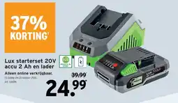 GAMMA lux starterset 20v accu aanbieding