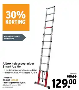 GAMMA Altrex telescoopladder Smart Up Go aanbieding