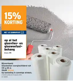 GAMMA glasvlies- en glasweefsel-behang aanbieding