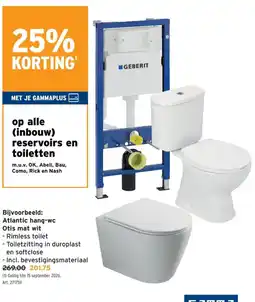 GAMMA Atlantic hang-wc Otis mat wit aanbieding