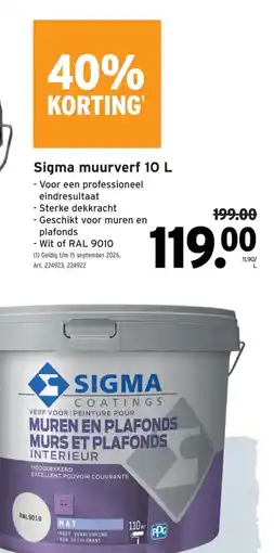 GAMMA Sigma muurverf aanbieding