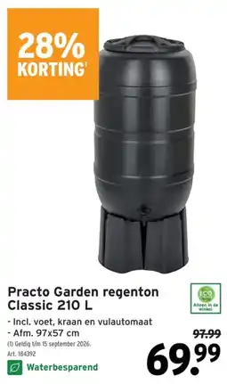 GAMMA Practo Garden regenton classic aanbieding