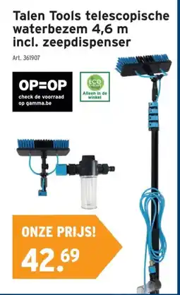 GAMMA Talen Tools telescopische waterbezem aanbieding