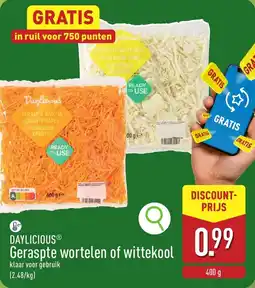 ALDI Daylicious Geraspte wortelen of wittekool aanbieding
