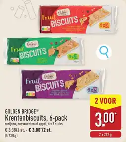 ALDI Golden Bridge Krentenbiscuits aanbieding