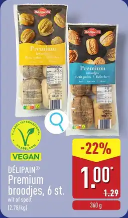 ALDI Délipain Premium broodjes aanbieding