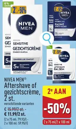 ALDI Nivea Men Aftershave of gezichtscrème aanbieding
