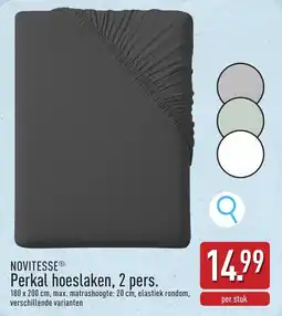 ALDI Novitesse Perkal hoeslaken aanbieding