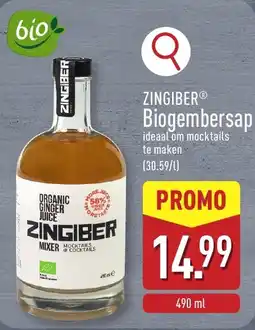 ALDI Zingiber Biogembersap aanbieding