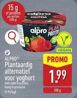 ALDI Alpro Plantaardig alternatief voor yoghurt aanbieding