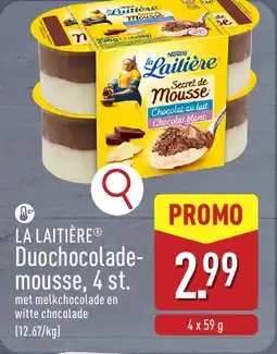 ALDI La Laitière Duo Chocolademousse aanbieding