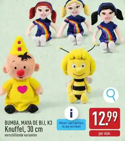 ALDI Bumba, Maya de bij, K3 Knuffel aanbieding
