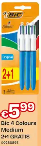 Dreamland Bic 4 Colours Medium 2+1 GRATIS aanbieding