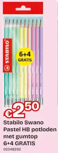 Dreamland Stabilo Swano Pastel HB potloden met gumtop 6+4 GRATIS aanbieding