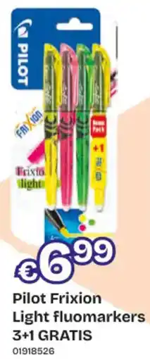 Dreamland Pilot Frixion Light fluomarkers 3+1 GRATIS aanbieding