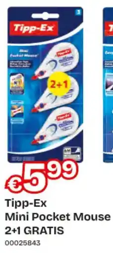 Dreamland Tipp-Ex Mini Pocket Mouse 2+1 GRATIS aanbieding