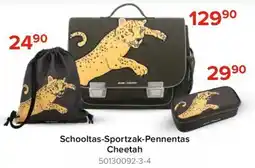 Euroshop Schooltas-Sportzak-Pennentas Cheetah aanbieding
