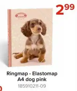 Euroshop Ringmap - Elastomap A4 dog pink aanbieding