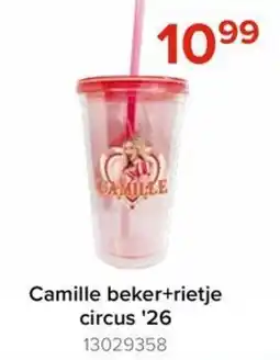 Euroshop Camille beker+rietje aanbieding
