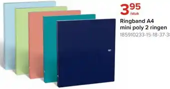 Ringband A4 mini poly 2 ringen