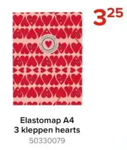 Euroshop Elastomap A4 3 kleppen hearts aanbieding