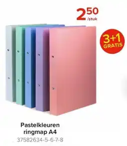 Euroshop Pastelkleuren ringmap A4 aanbieding