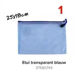 Euroshop Etui transparent blauw aanbieding