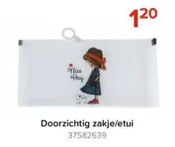 Euroshop Doorzichtig zakje/etui aanbieding
