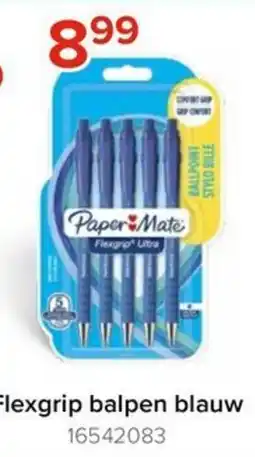 Euroshop Flexgrip balpen blauw aanbieding