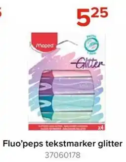 Euroshop Fluo'peps tekstmarker glitter aanbieding