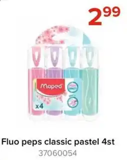 Euroshop Fluo peps classic pastel 4st aanbieding
