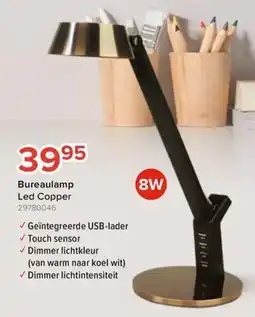 Euroshop Bureaulamp Led Copper aanbieding
