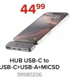 Euroshop Hub usb-c to usb-c+usb-a+micsd aanbieding