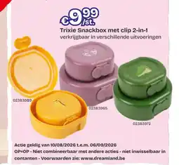 Dreamland Trixie Snackbox met clip 2-in-1 aanbieding