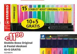 Dreamland Stabilo Boss Original & Pastel deskset 10+5 GRATIS aanbieding