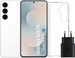 Coolblue Samsung Galaxy S25 FE 128 Go Blanc 5G + Pack d'Accessoires aanbieding