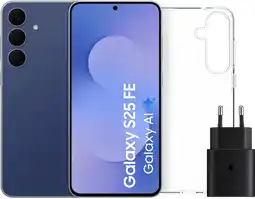 Coolblue Samsung Galaxy S25 FE 128 Go Bleu Foncé 5G + Pack d'Accessoires aanbieding