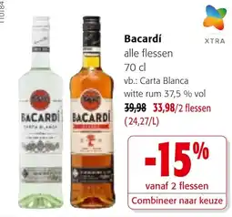 Colruyt Bacardi alle flessen aanbieding