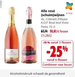 Colruyt Alle rosé (schuim)wijnen aanbieding