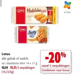 Colruyt Lotus alle gebak of wafels aanbieding
