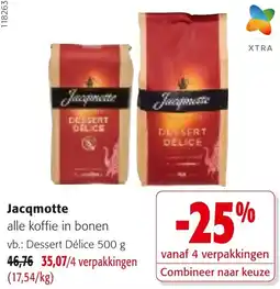 Colruyt Jacqmotte alle koffie in bonen aanbieding