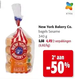 Colruyt New York Bakery Co. bagels sesame aanbieding