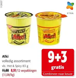 Colruyt Aïki volledig assortiment aanbieding