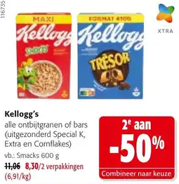 Colruyt Kellogg's alle ontbijtgranen of bars aanbieding