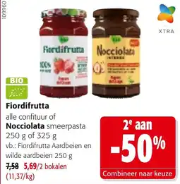 Colruyt Fiordifrutta alle confituur of Nocciolata smeerpasta aanbieding