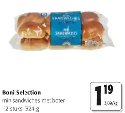 Colruyt boni selection minisandwiches met boter aanbieding